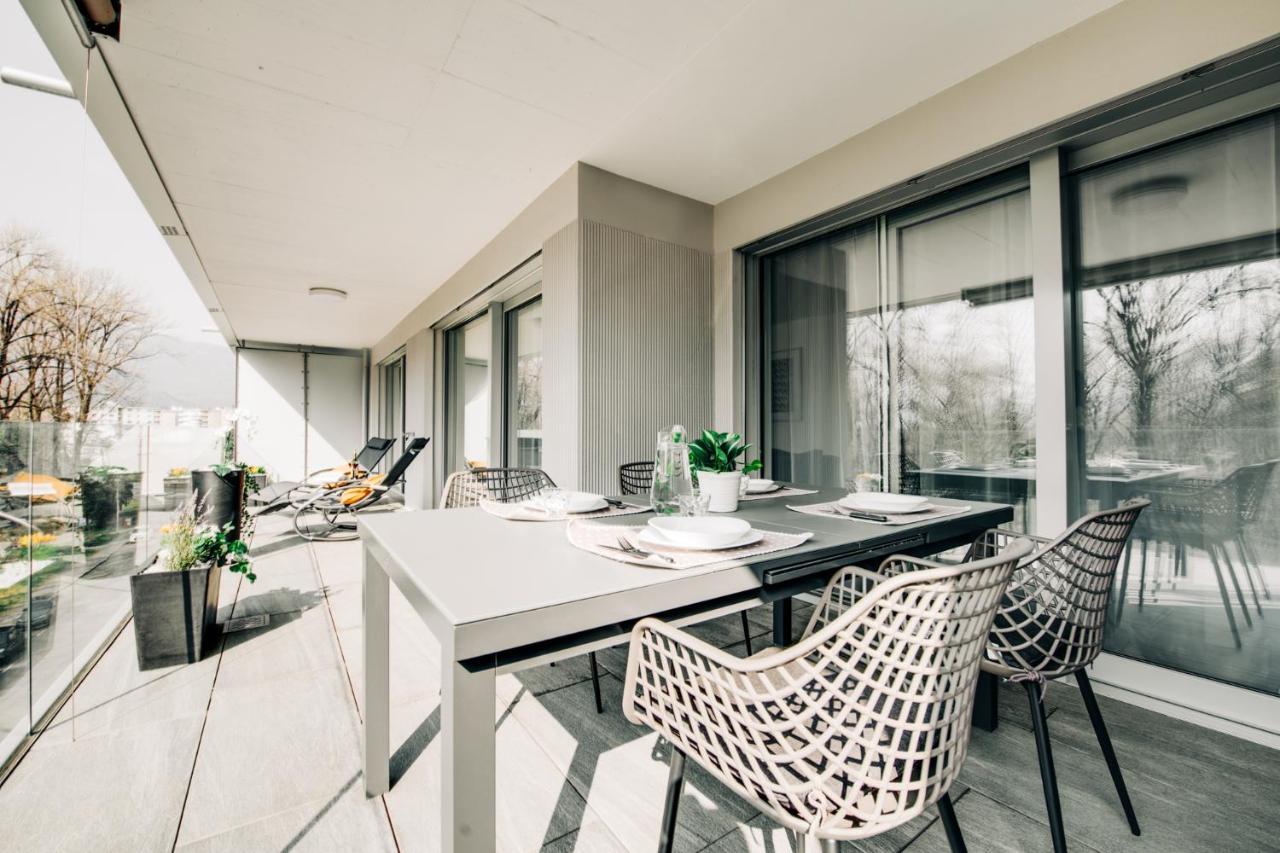 Linda Terrace By Quokka 360 - Modern One-Bedroom Flat With Sun Terrace Locarno Bagian luar foto