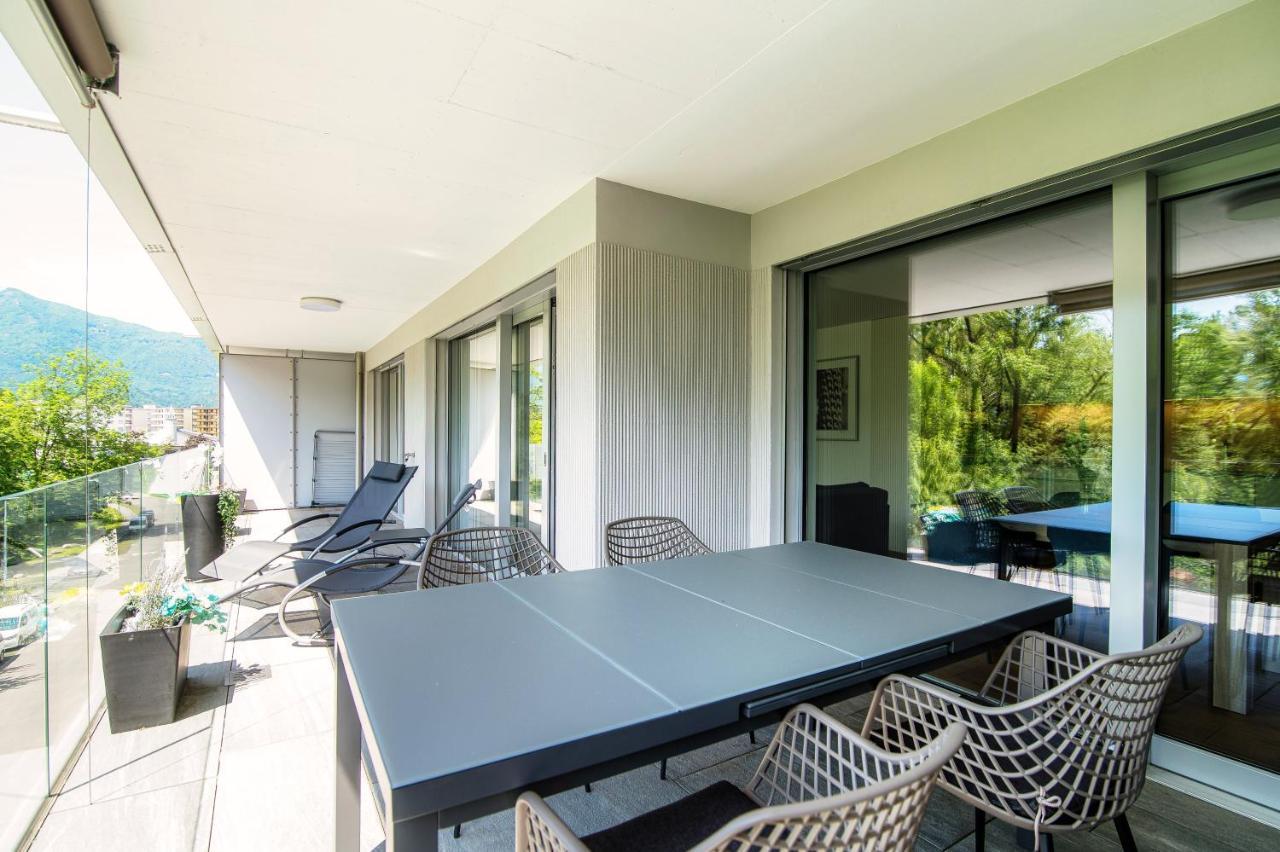 Linda Terrace By Quokka 360 - Modern One-Bedroom Flat With Sun Terrace Locarno Bagian luar foto