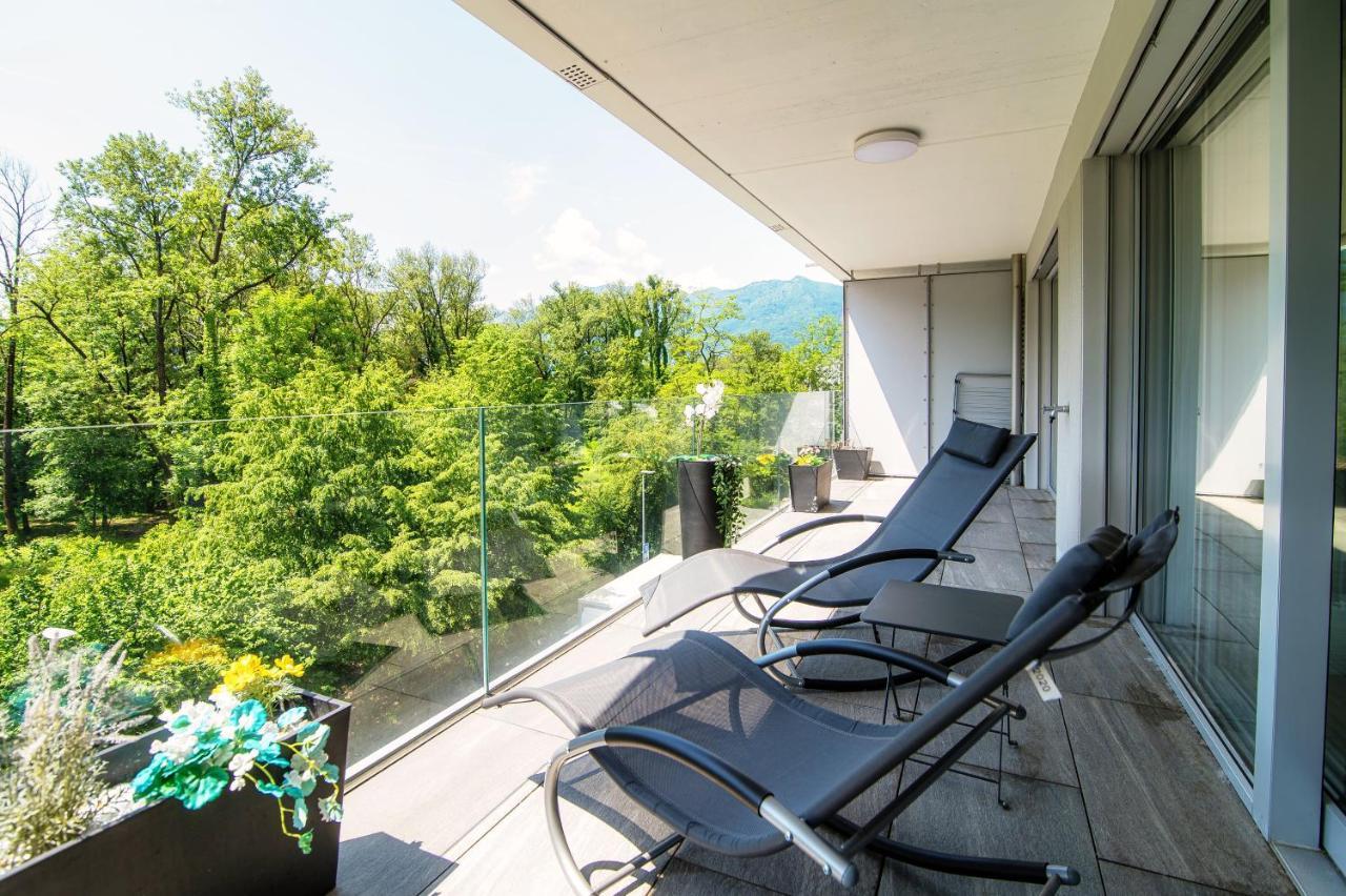 Linda Terrace By Quokka 360 - Modern One-Bedroom Flat With Sun Terrace Locarno Bagian luar foto